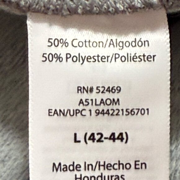 Athletic Works Men's Fleece Gray Crew Sweatshirt L (42-44) Moisture Wicking NWT - Picture 9 of 11